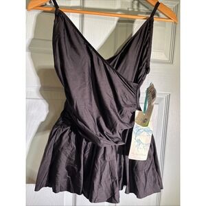 Eco Swim By Aqua Green One Piece Swimsuit Sz 8 Made In USA NWT